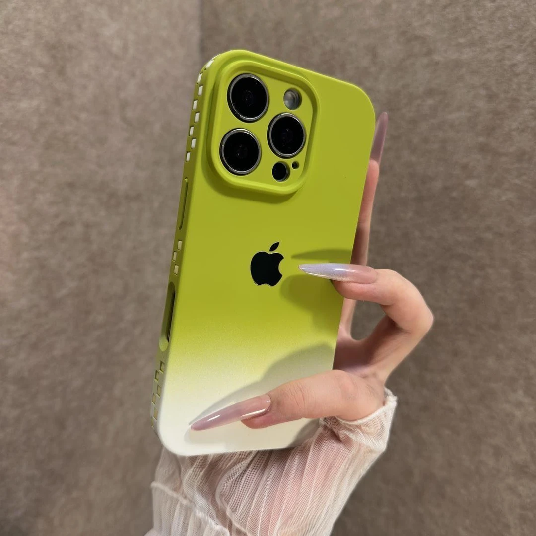 新款高颜值纯色渐变适用iPhone16promax手机壳苹果15/14/13新款17