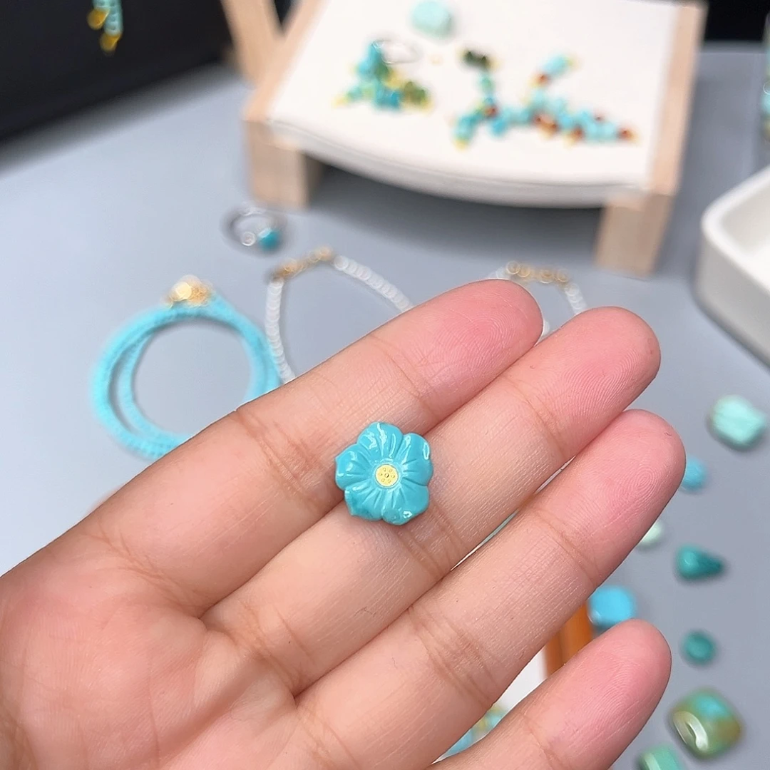 未镶嵌绿松石珠宝半成品