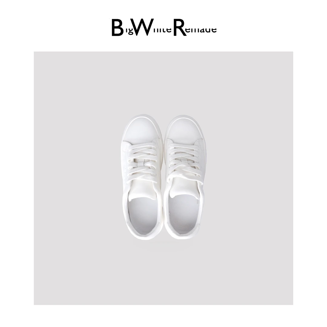 BIG WHITE REMADE系带低帮轻便运动新潮百搭舒适小白鞋女DB098