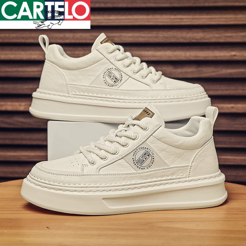 卡帝乐鳄鱼正品休闲鞋男鞋复古时尚百搭板鞋厚底小白鞋男款潮鞋