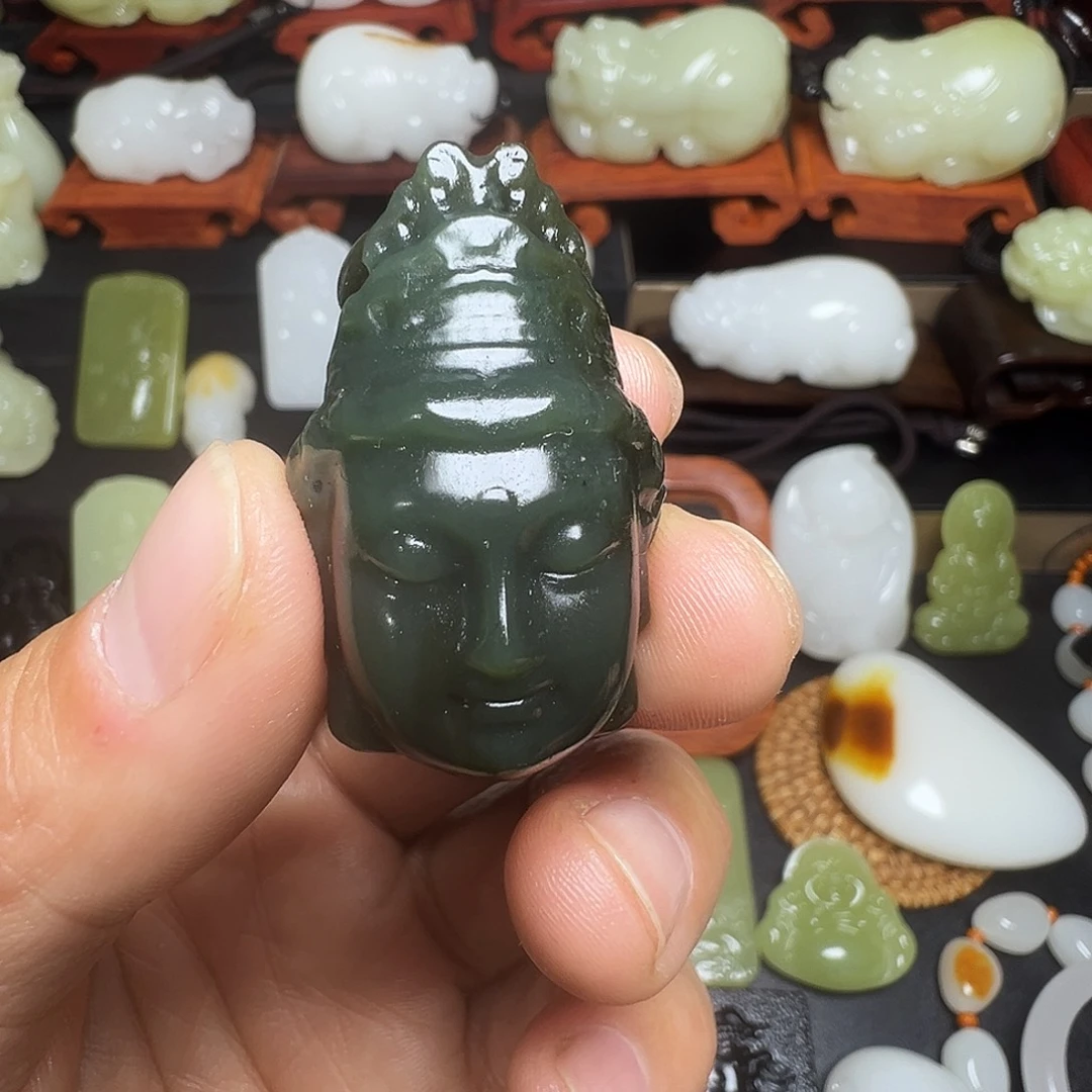 和田玉未镶嵌挂件