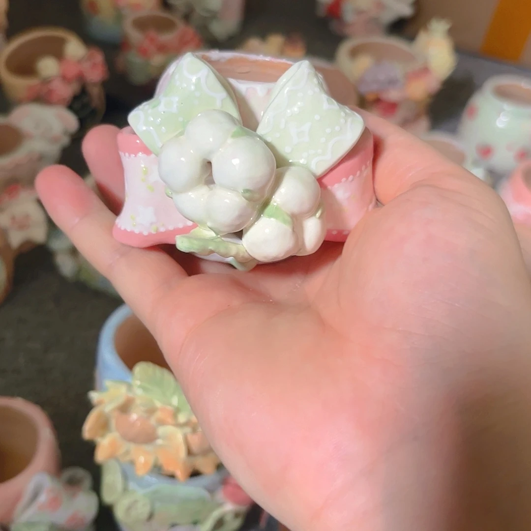 老梧家的手工陶瓷多肉花盆