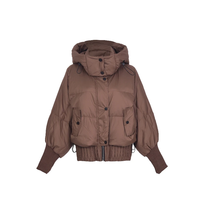 BCVOGA洋气时尚衣服新款小个子短款连帽羽绒服加厚保暖鸭绒外