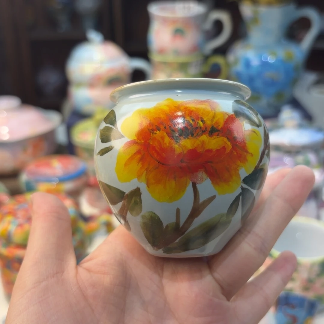 瓷片景德镇手绘高温釉下彩陶瓷茶具