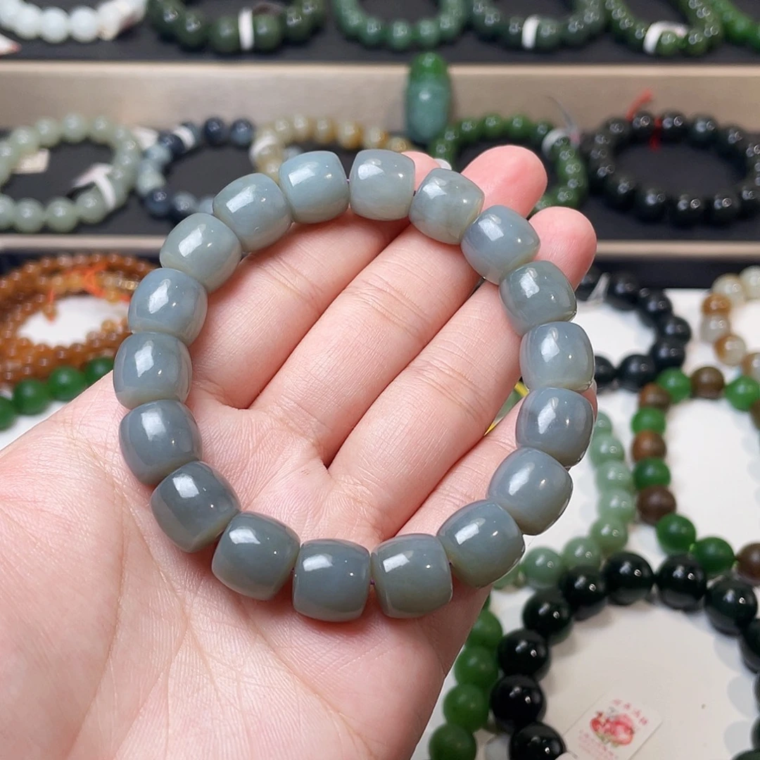 和田玉未镶嵌手链12 细