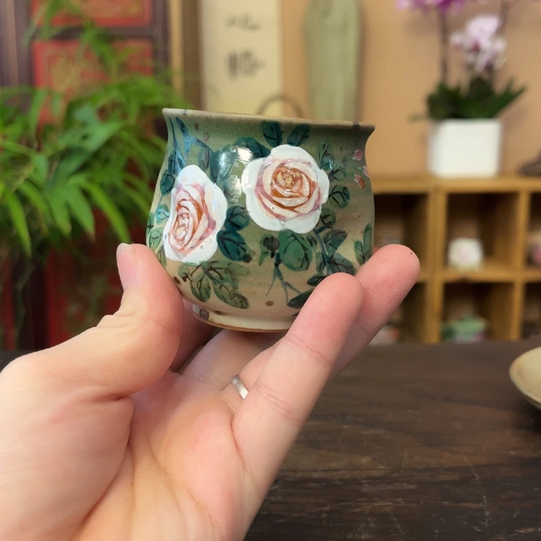 景德镇柴烧手工手绘茶具
