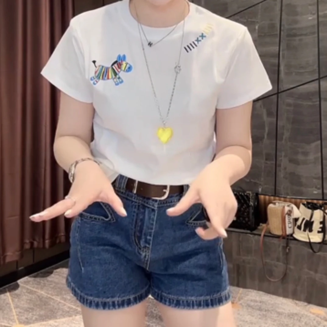 欧货夏季新款小马图半袖T桖