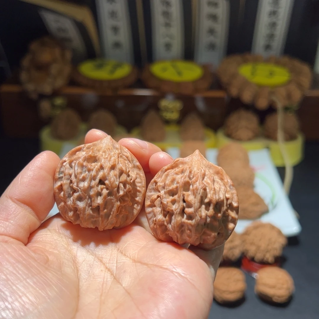 南***丝把件文玩核桃金毛