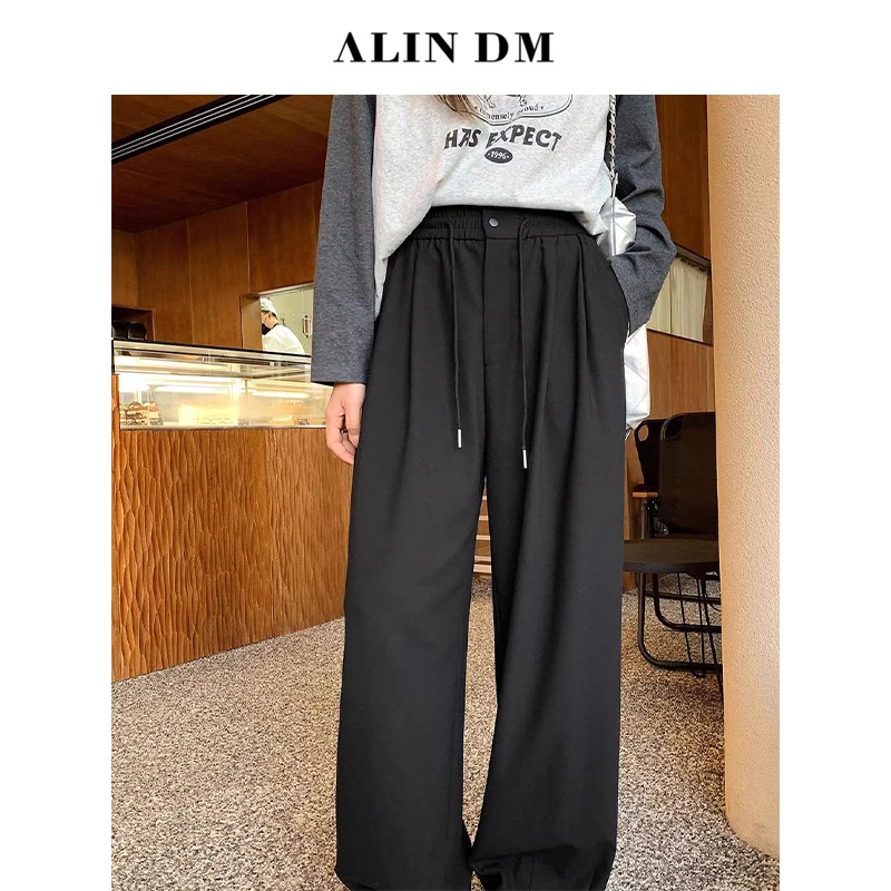 ALINDM【ALINDM年中大清仓】高腰垂感西装裤直筒休闲裤-HK10051