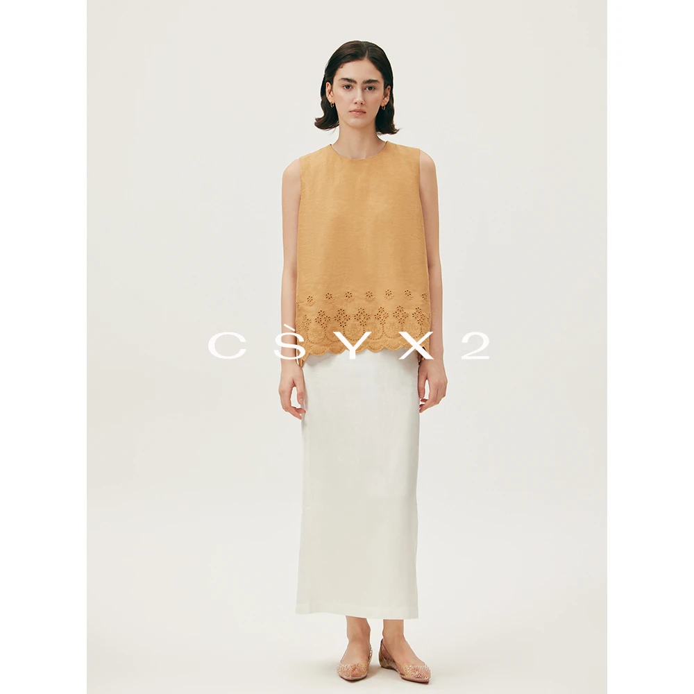 CsyX2-2025S/S夏季新款“贝贝羊毛”高定A字半身裙CG4DS004