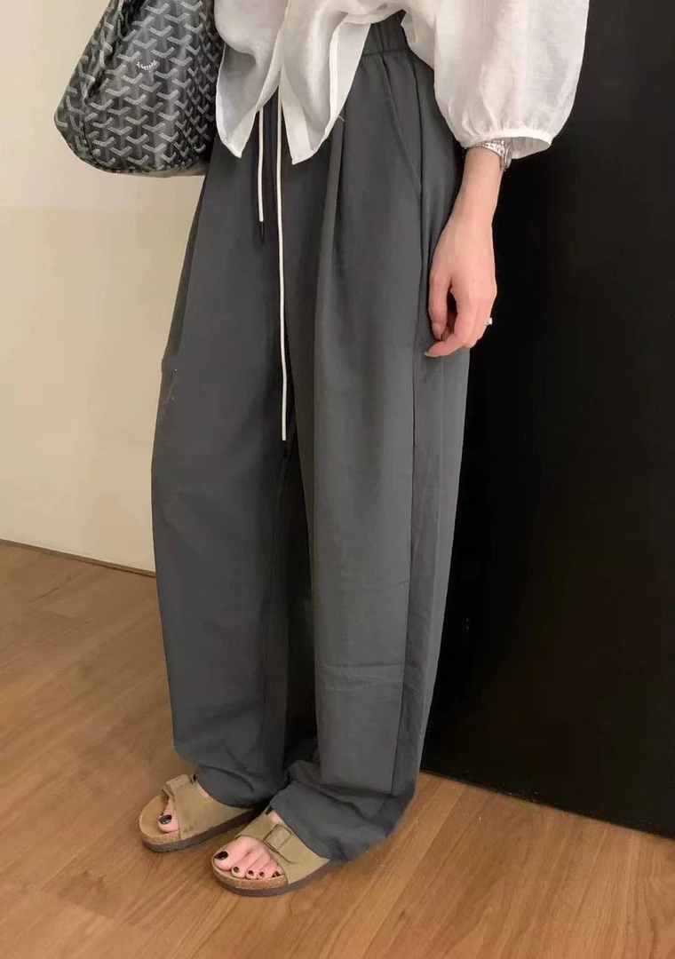 张金家休闲百搭洋气显瘦夏款薄料休闲百搭弯刀裤