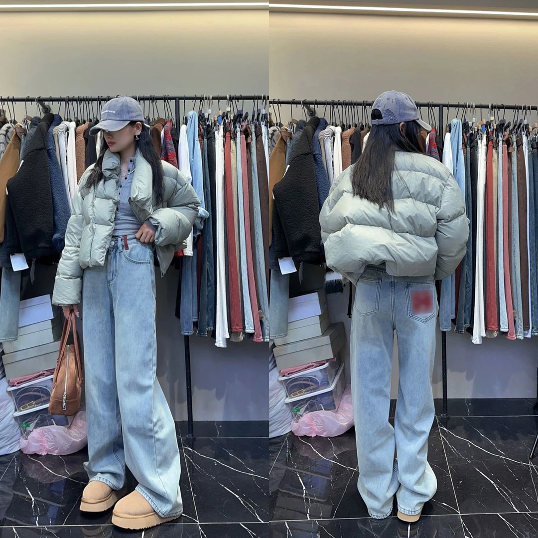 797高腰阔腿牛仔裤女春夏新款2025年百搭直筒显瘦宽松拖地裤子