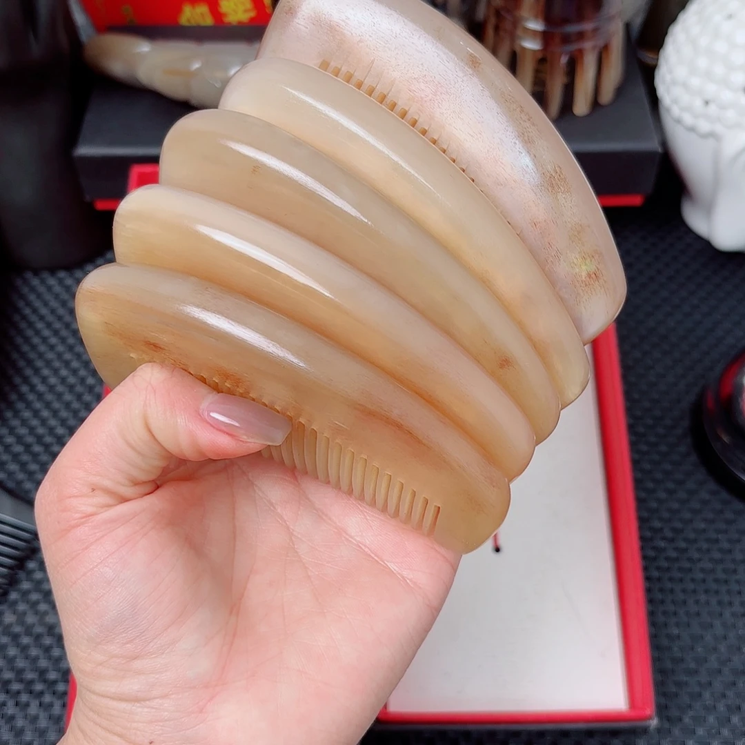 纯天然手工制作牛角梳子