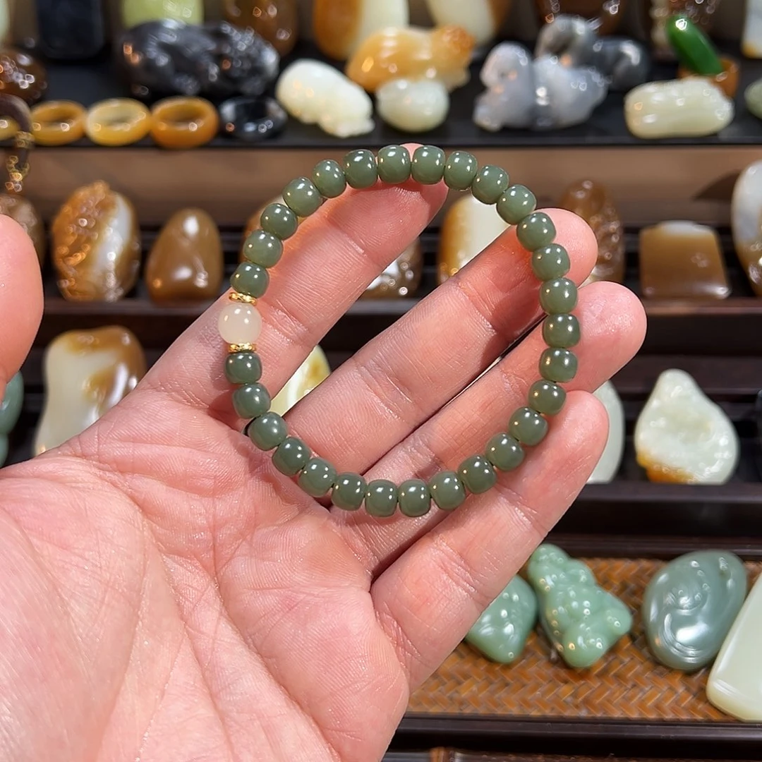 D***#和田玉未镶嵌颈饰