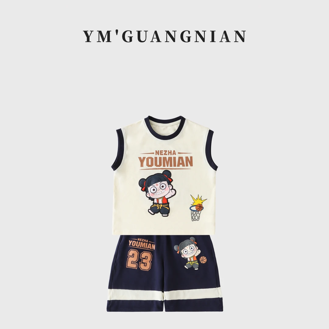 【幼棉光年】服装夏款短袖儿童舒适百搭质感韩版小孩衣服1221177