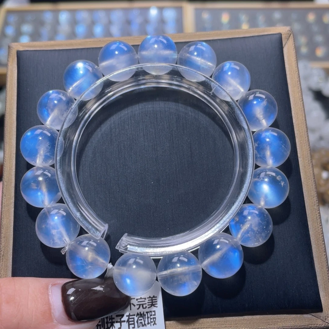 手链长石未镶嵌蓝月光手链12mm