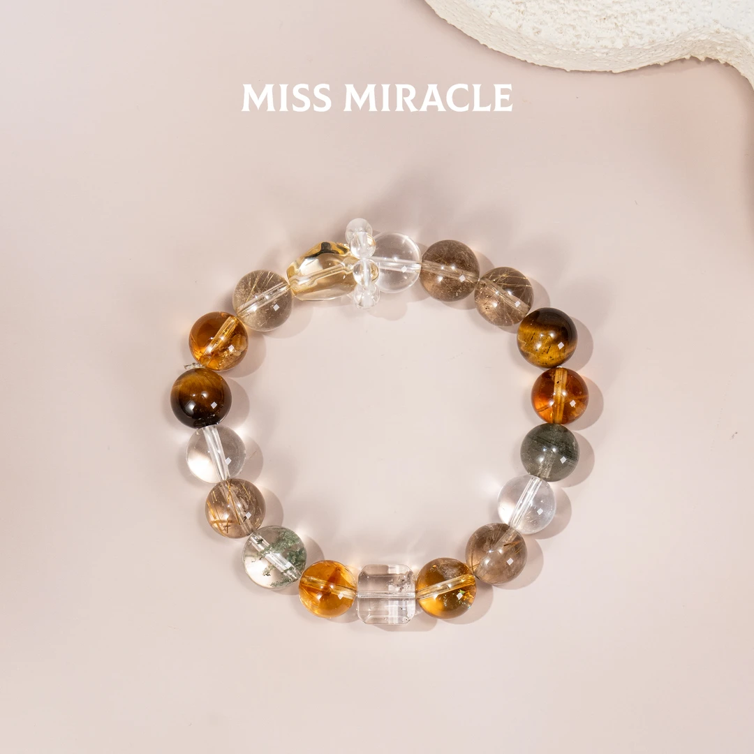 MM · 暴富 · 天然水晶多宝手串· 10mm（多样性）-土