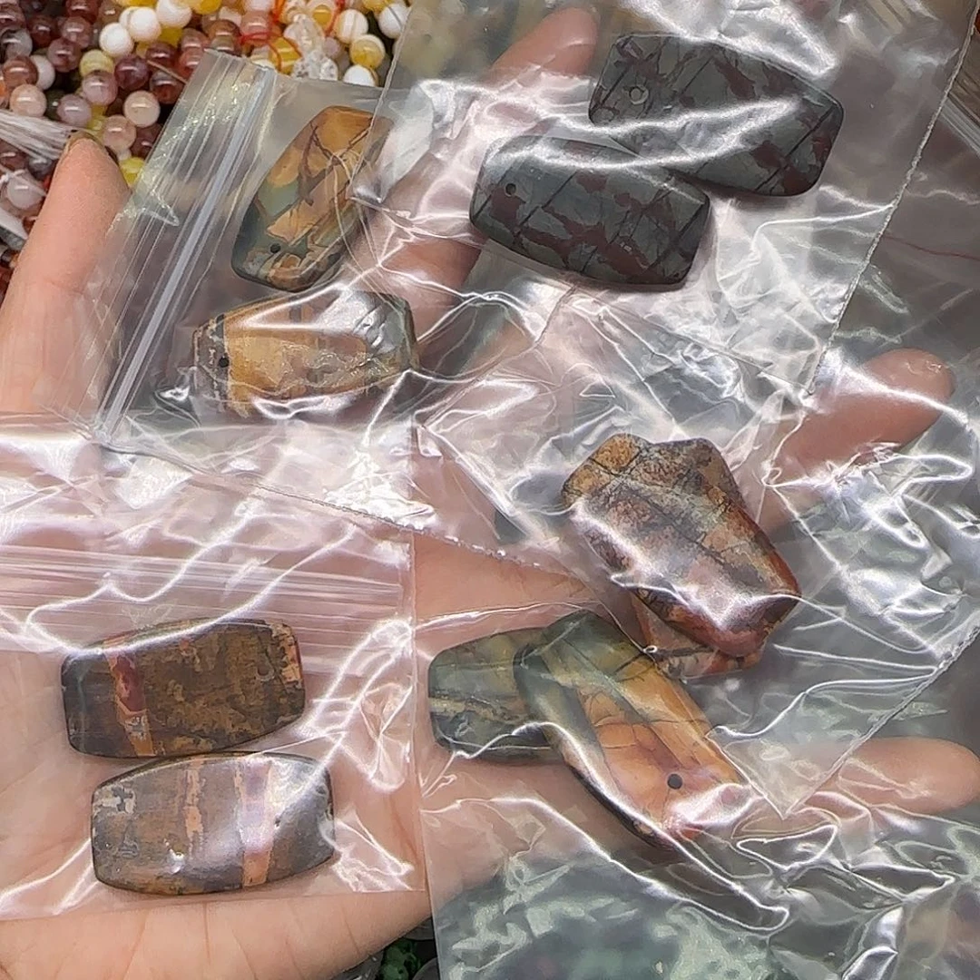 玛瑙/玉髓合金珠宝半成品毕加索石2颗不挑