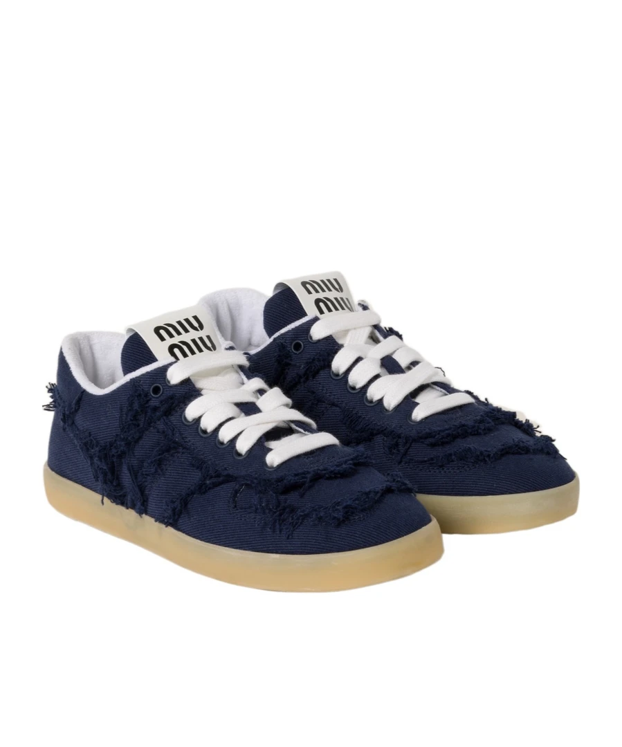 未使用 MIU MIU/缪缪 丹宁牛仔平底运动鞋/三色可选/无鞋盒