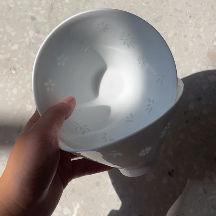 碗景德镇高温你细白瓷餐具