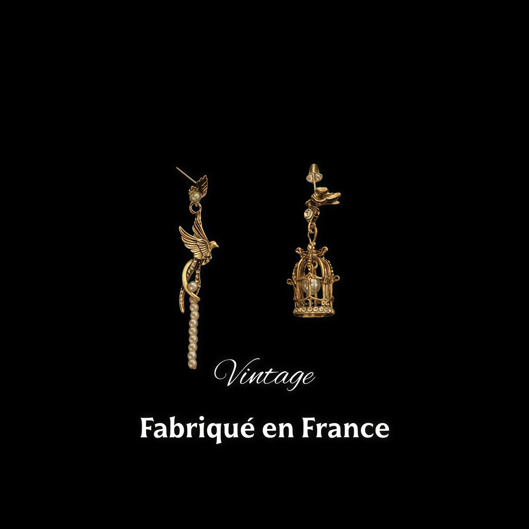 【笼中鸟】中古宫廷风耳饰e272