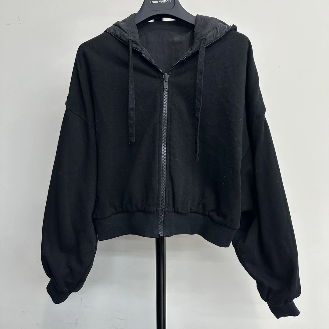 99新 GUCCI/古驰 Gucci 古驰黑色双面运动外套 连帽外套