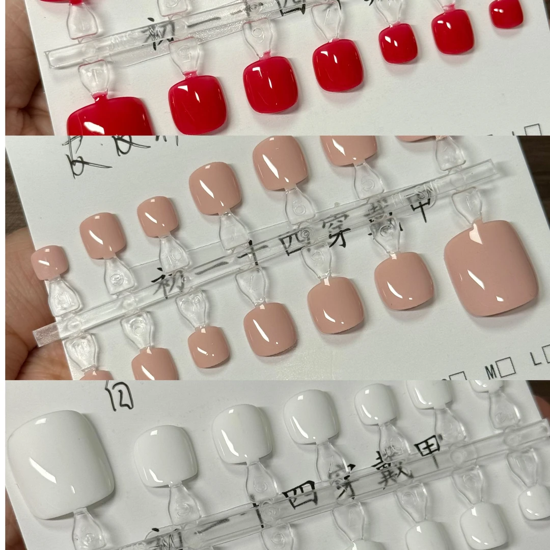 手工纯色光疗穿戴甲显白美甲贴片成品