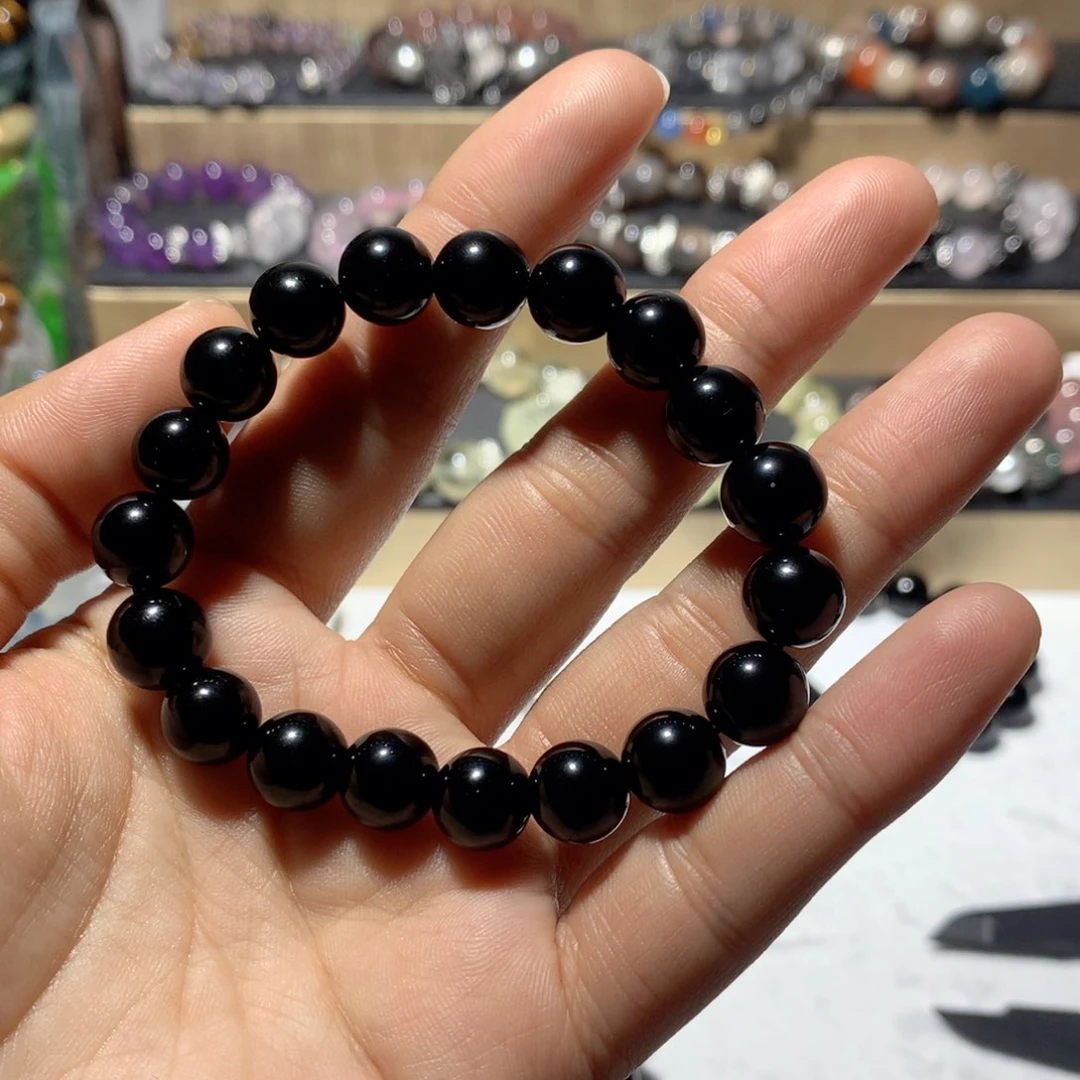 黑曜岩手串未镶嵌