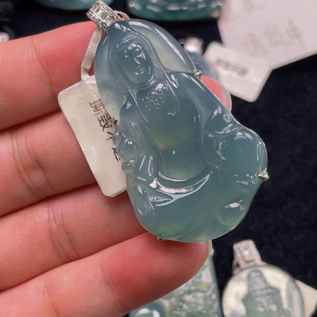 翡翠银S925镶嵌颈饰6，