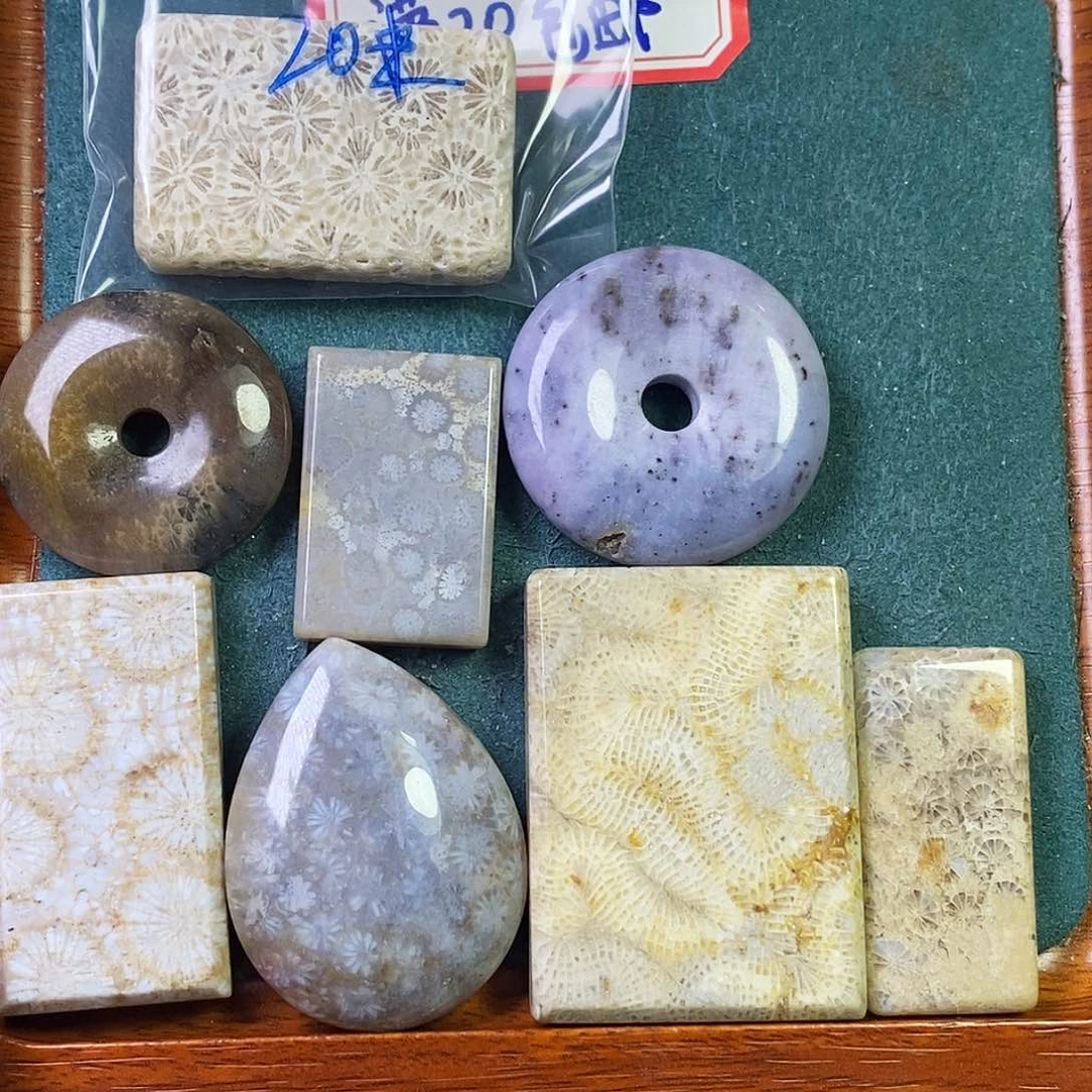 硅化珊瑚（珊瑚玉）吊坠未镶嵌澄**Ꮤ