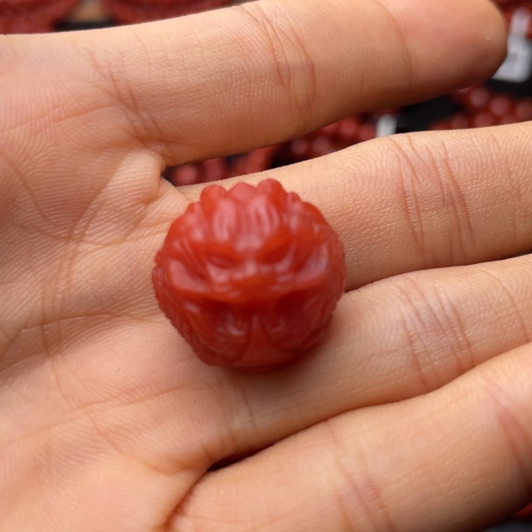 B***t南红玛瑙未镶嵌手串H20mm保山哑光龙珠