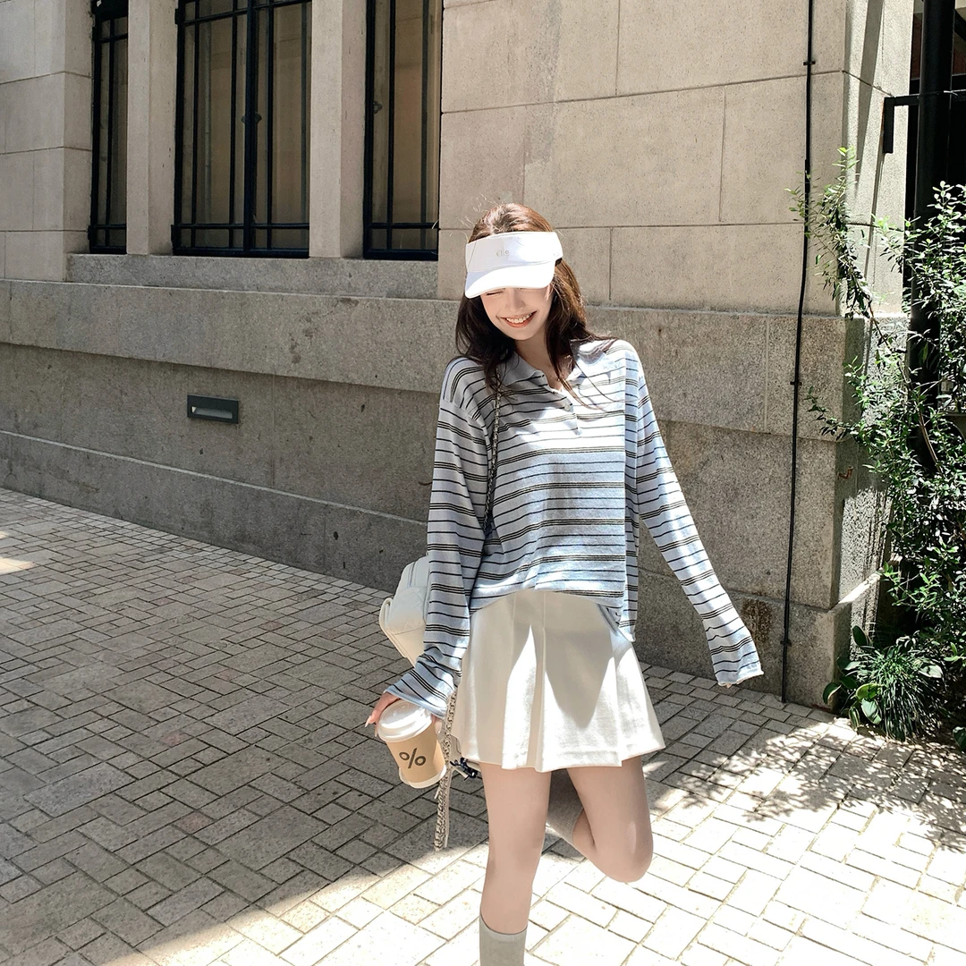 Lilylikes"学院少女"30丝光羊毛混纺~解锁复古新风尚条纹毛针织衫