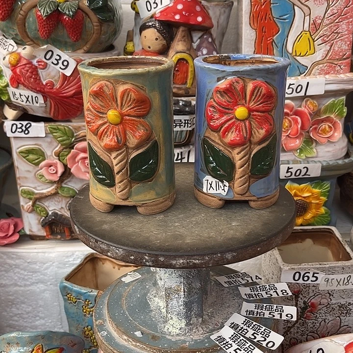 粗陶材质多肉花盆