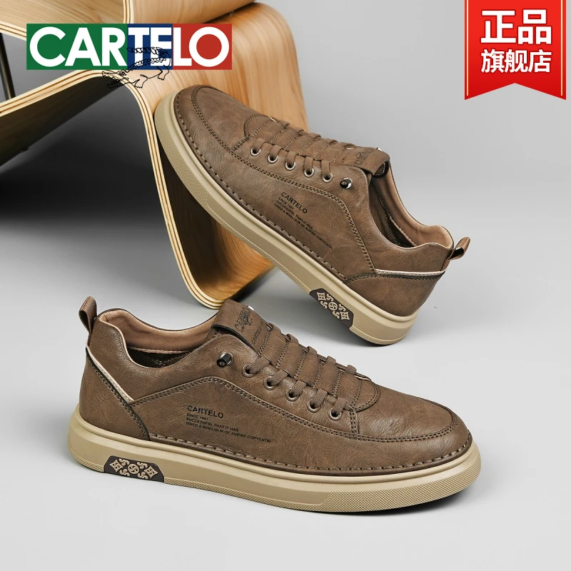 卡帝乐鳄鱼2025年夏男士休闲鞋软底透气百搭潮流板鞋时尚轻便防滑