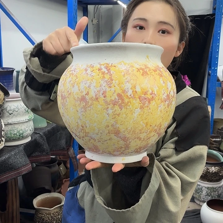 20×25 -粗陶花盆有孔-买买买