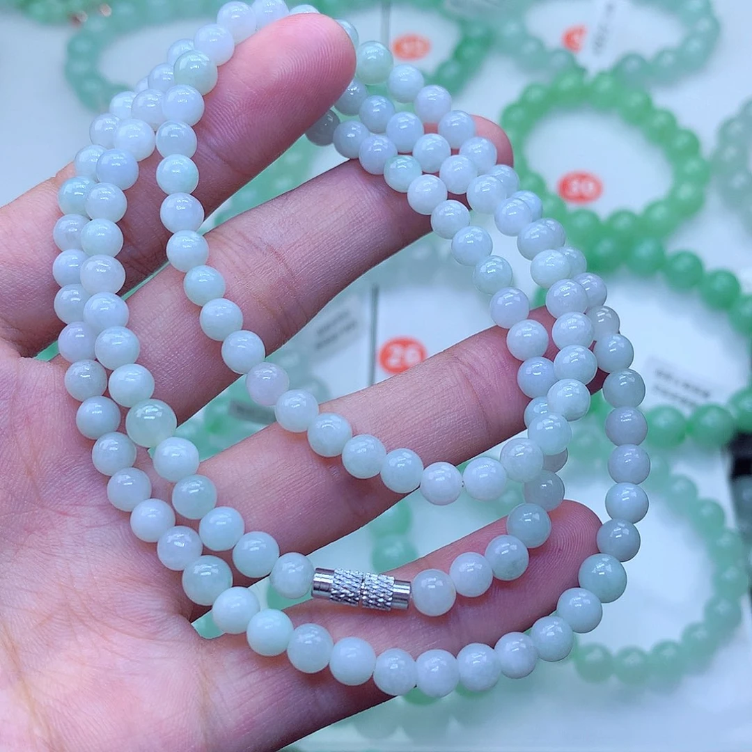 翡翠未镶嵌毛衣链