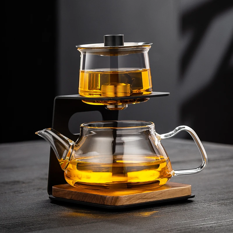 顶壶新款耐高温玻璃磁吸飘逸杯泡茶壶功夫茶具易拆洗高端茶具礼物