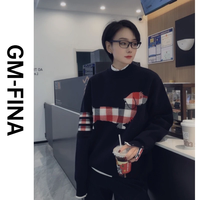 GM-FINA男士冬季毛衣时尚圆领内搭打底衫线衣88037（红馆）