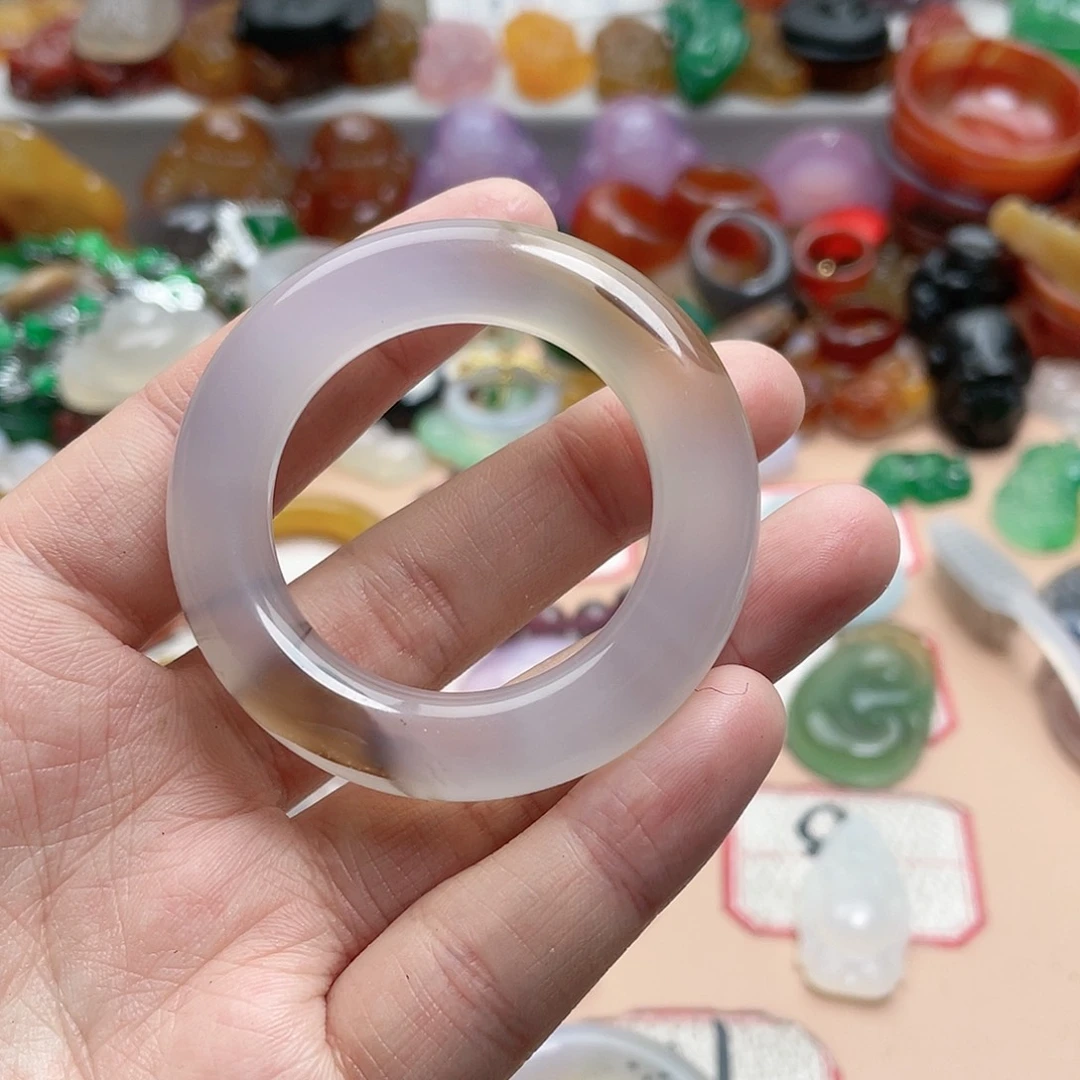 玛瑙/玉髓颈饰合金2*1