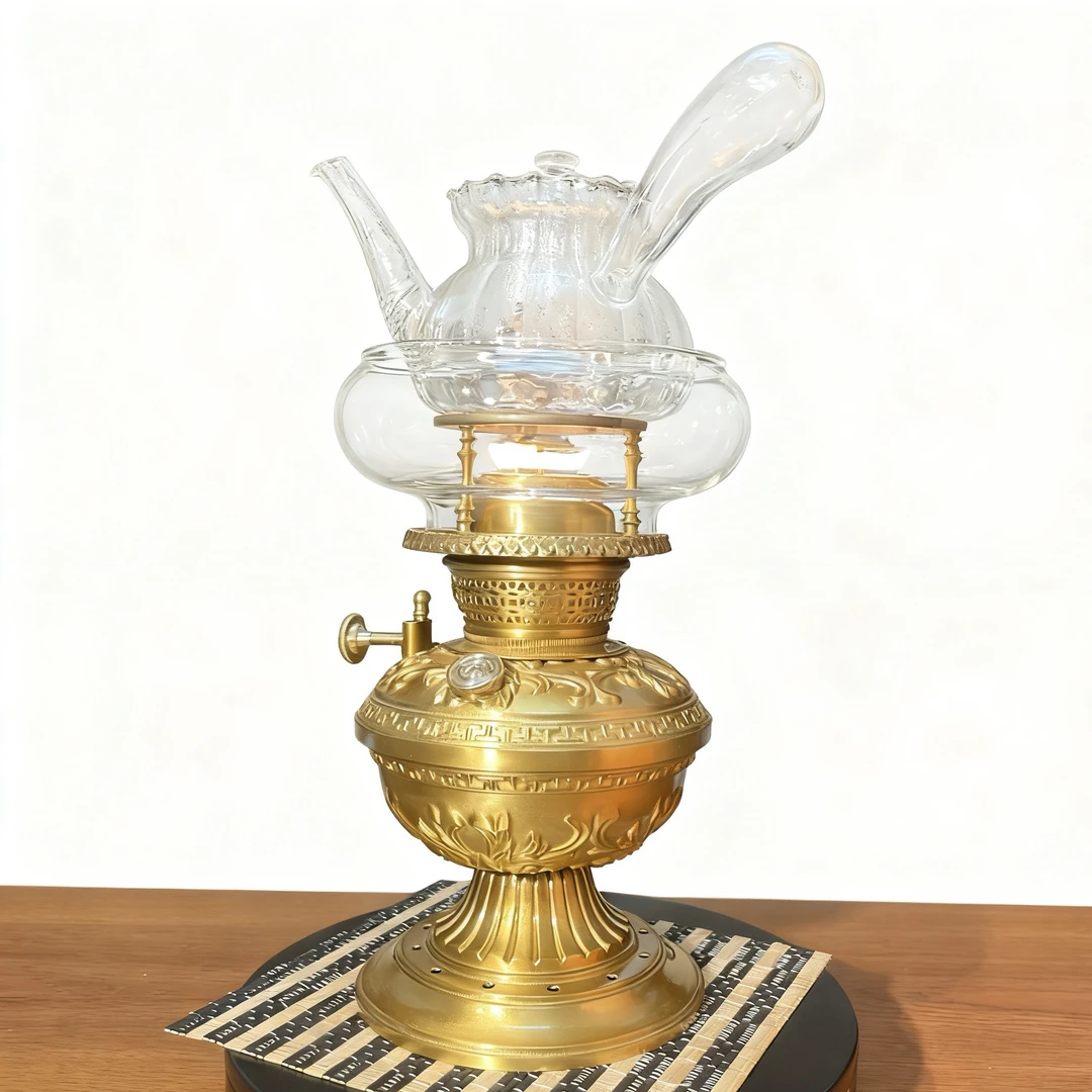 新款纯铜煮茶炉潮汕功夫茶具茶灯家用酥油炉茶灯小将军空气灯厂家