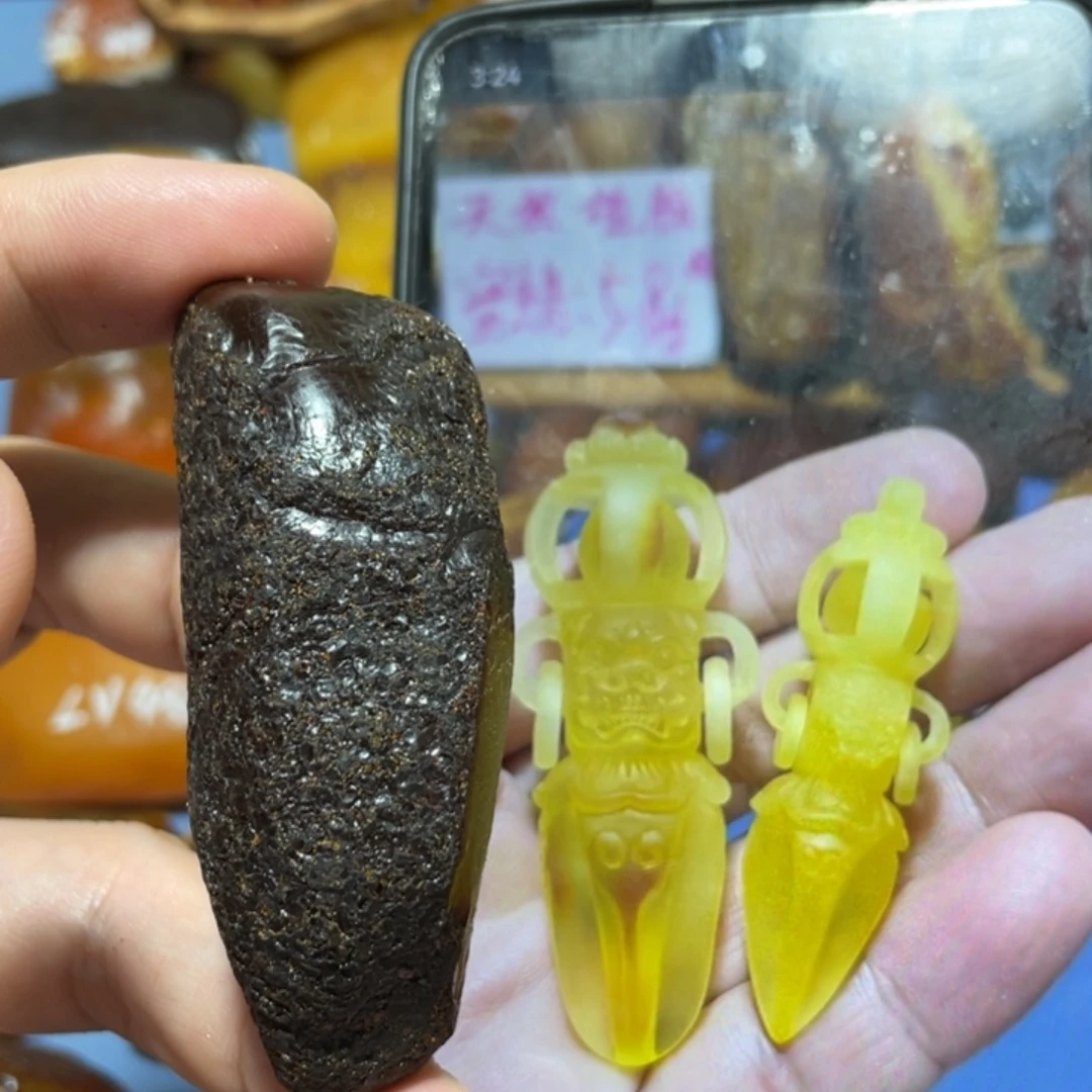 定制蜜蜡未镶嵌金刚杵，降魔杵，盘龙柱，金箍棒