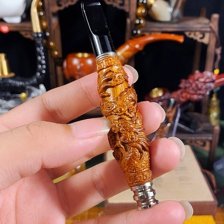 高端定制金丝楠烟嘴