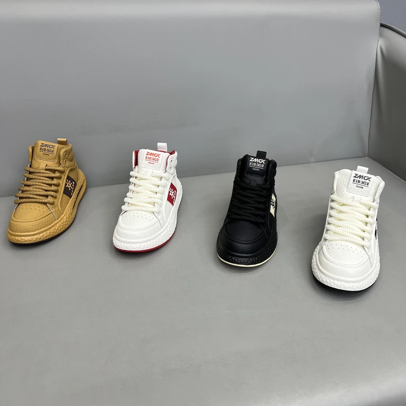 66-737冬季新款男鞋皮面加绒保暖棉鞋舒适百搭休闲鞋男士运动鞋