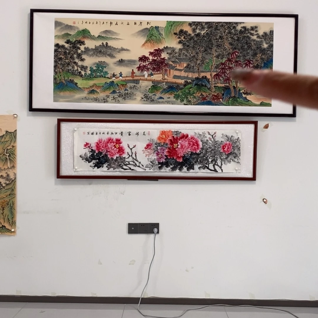 时***n国画小六尺青绿山水手绘国画