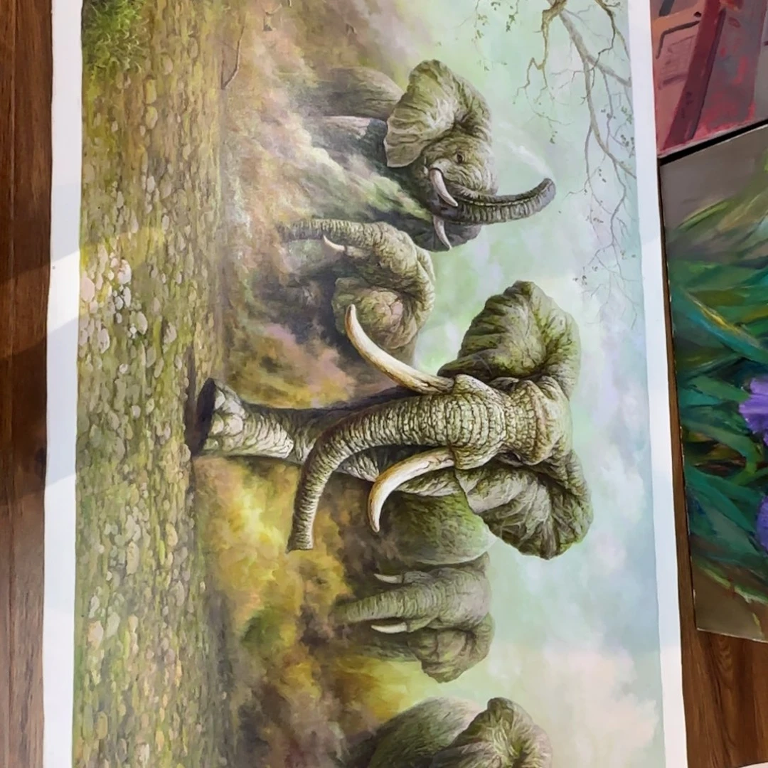 油画我是一只小小鸟地域鬼