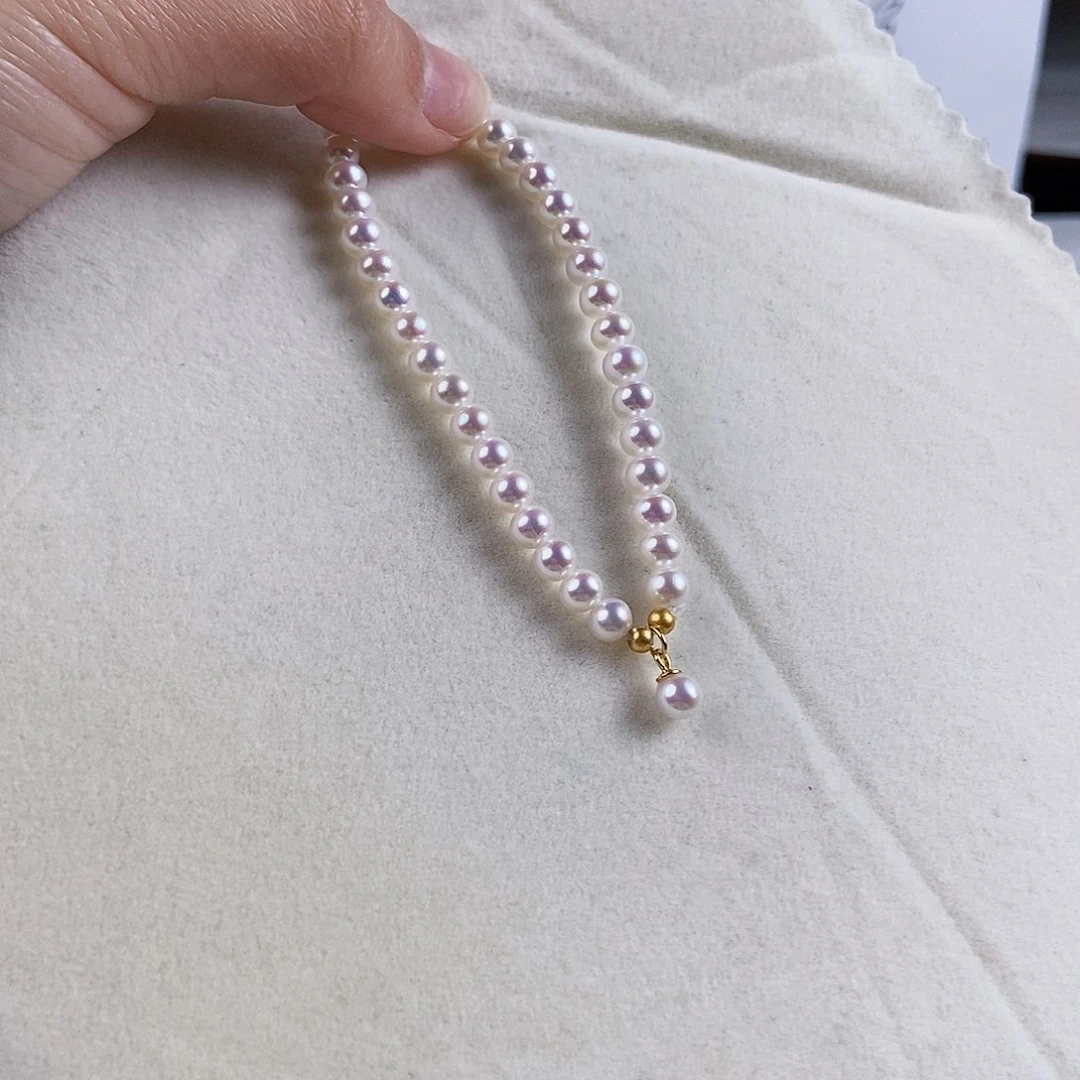 淡水珍珠手绳银S925镶嵌