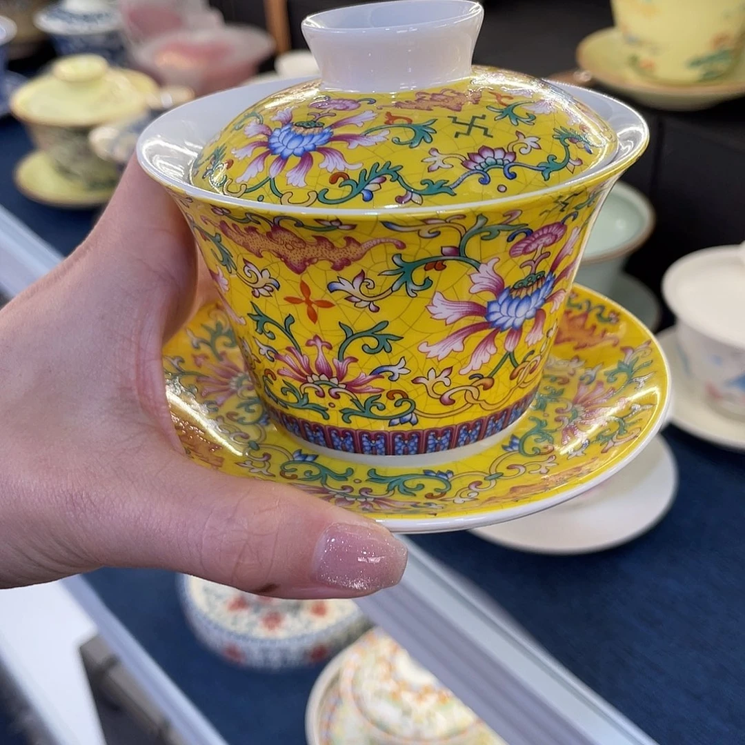 陶景德陶瓷盖碗茶具