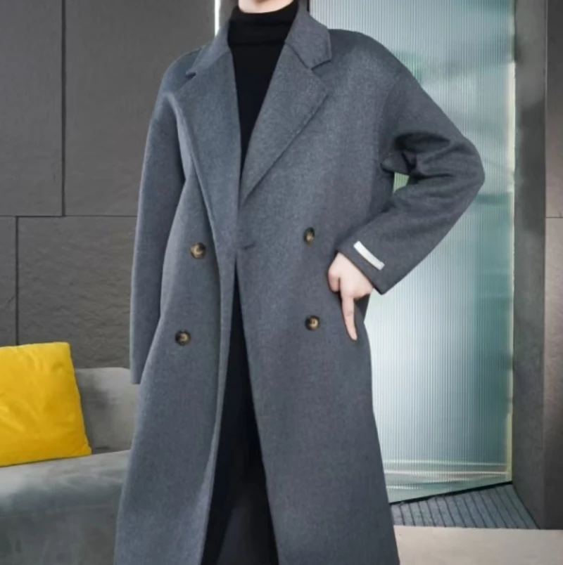 【丽爷】W004深灰色羊毛大衣