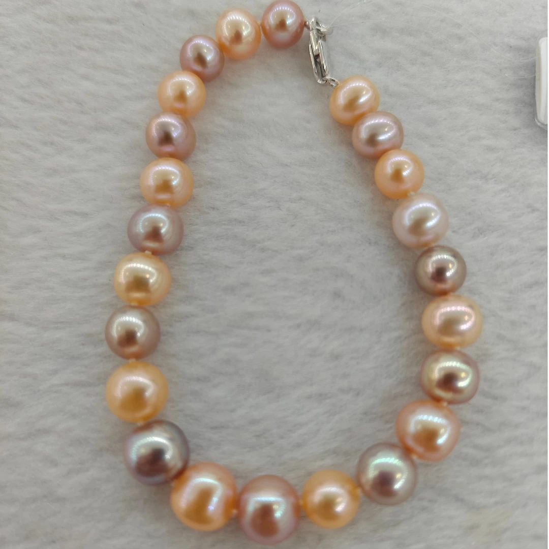 菜百首饰 珍珠手链 糖果色