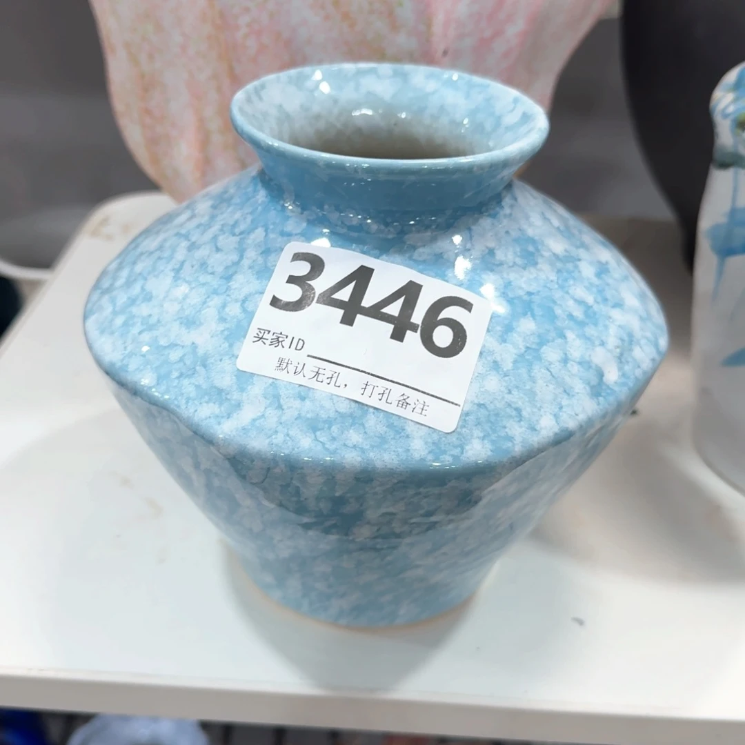 摆件景德镇高温花瓶编码3446高17口6默认无孔